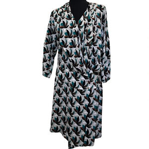 Diane Von Furstenberg Black and White Patterned Dress